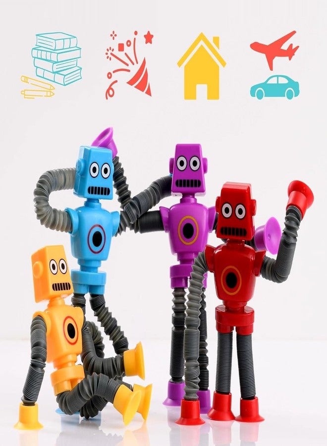 Quasar It's New Bendable Telescopic Space Robot Men Shape Changing Sensory Toys Pop Strees Relif Toy for Children Toddler Pack of 1- Multicolor - Image 3